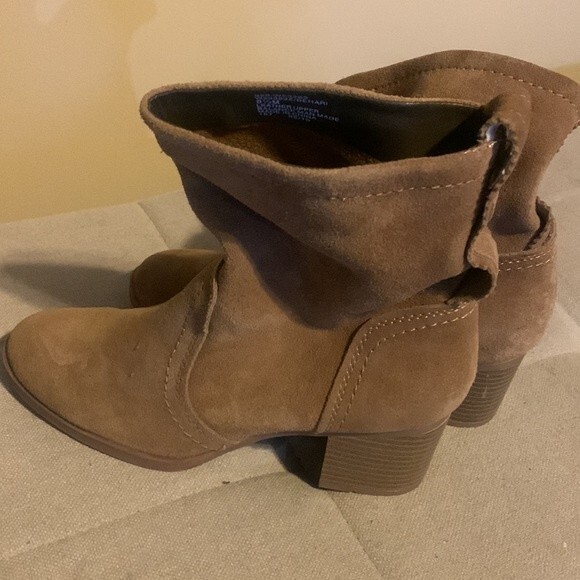 White Mountain Behari Women's Size 8.5 Brown Leather Slouchy Heeled Boots - Picture 6 of 13